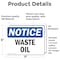 Signmission Waste Oil, 7 in W x Rectangle, Vinyl Decal OS-2PACK-NS-D-57-L-16869 - alternate 3
